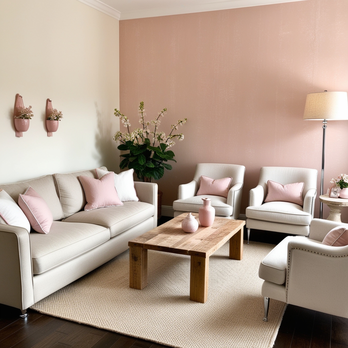 pink living room