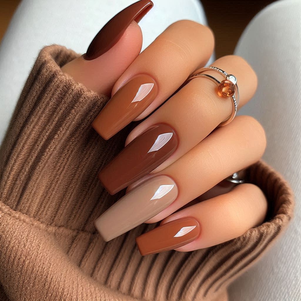 BROWN NAIL IDEAS