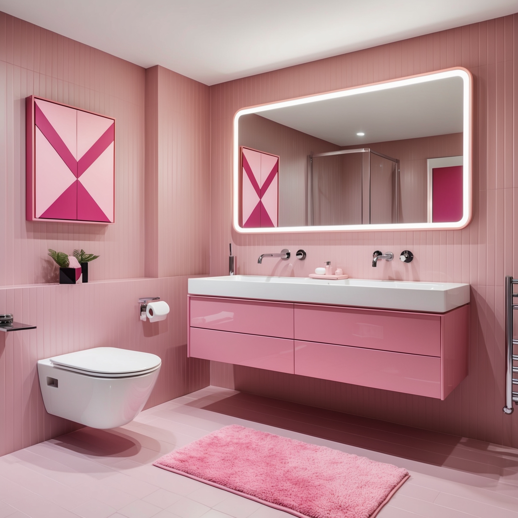 pink bathroom