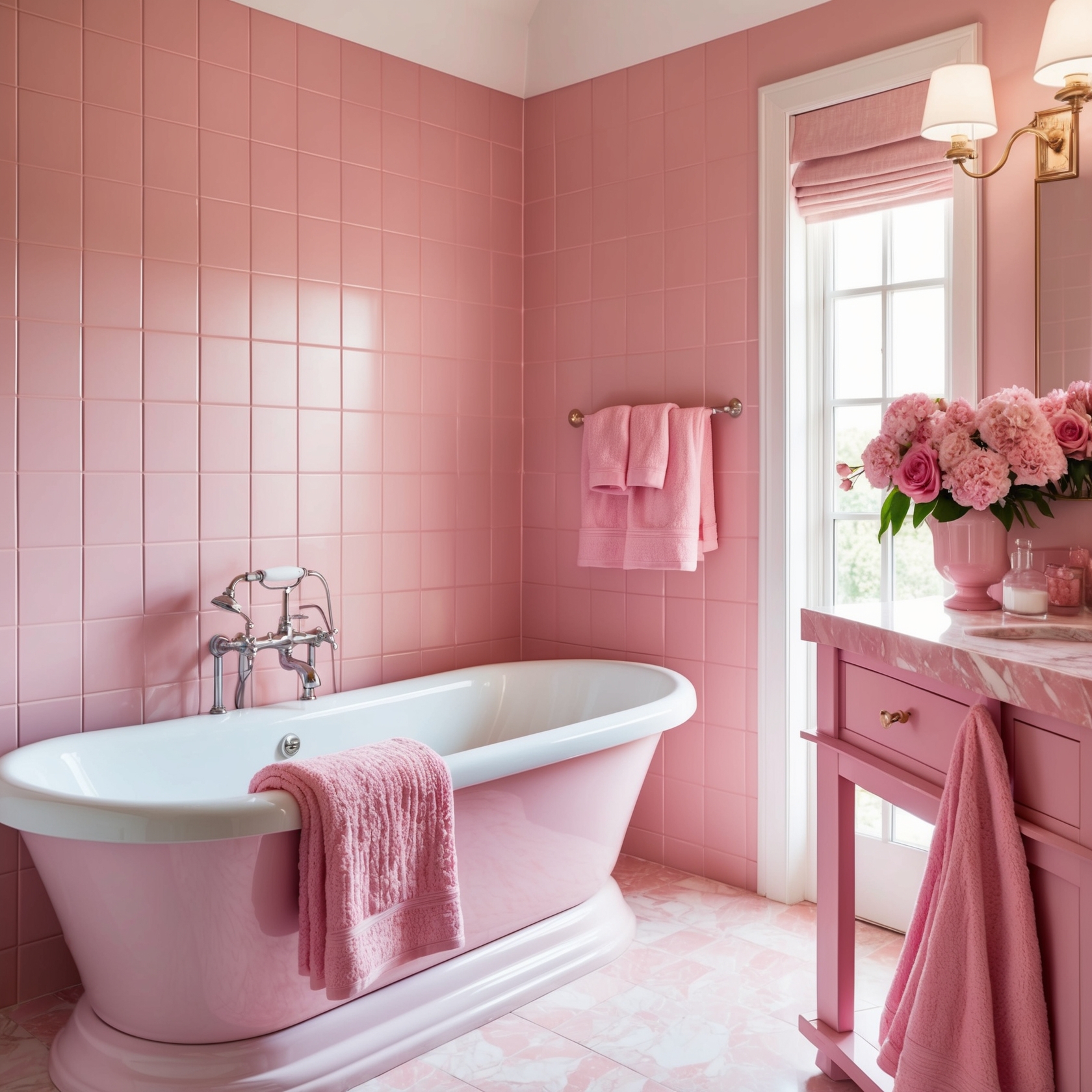 pink bathroom