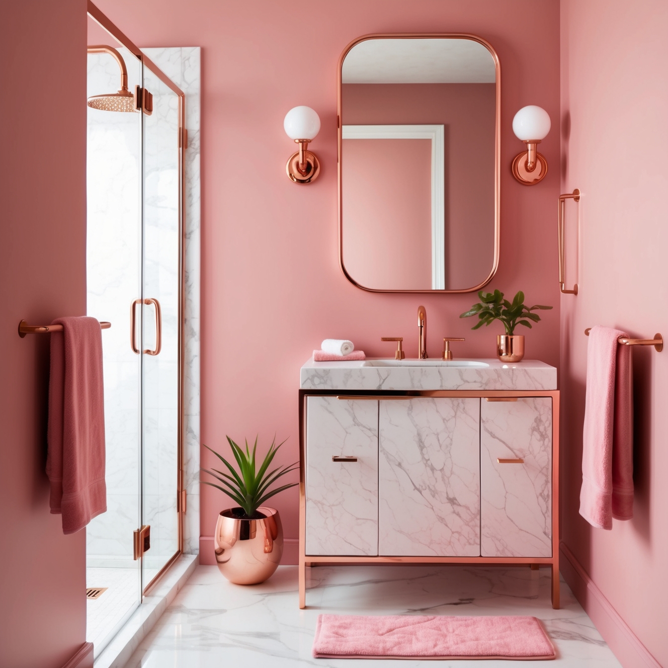 pink bathroom