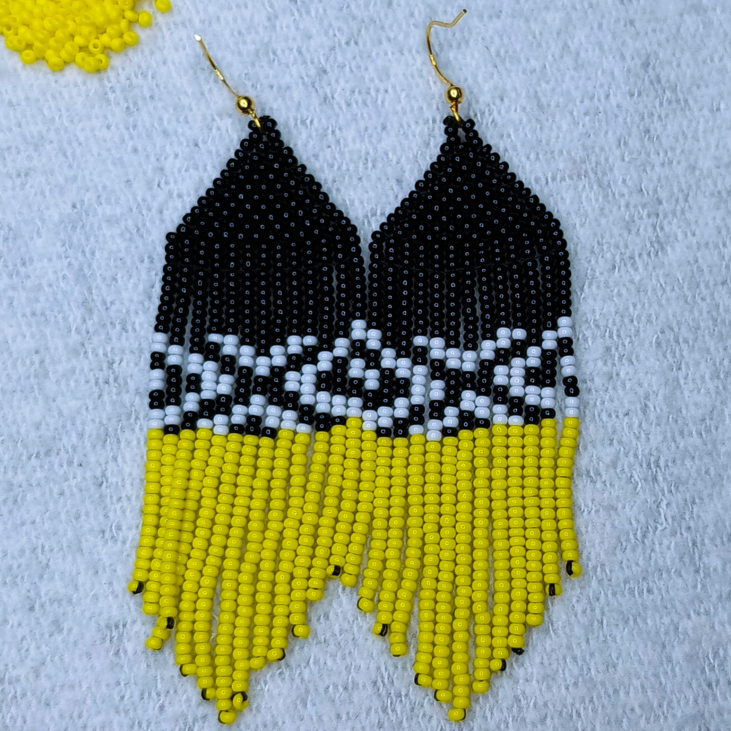 free beaded fringe earrings pattern