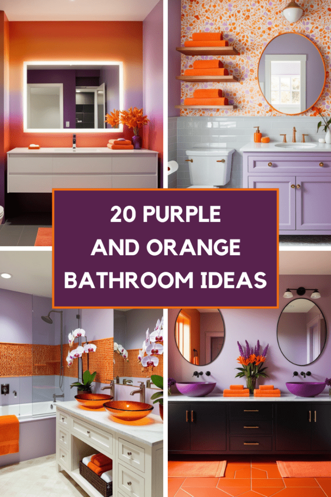 purple and orange bathroom ideas