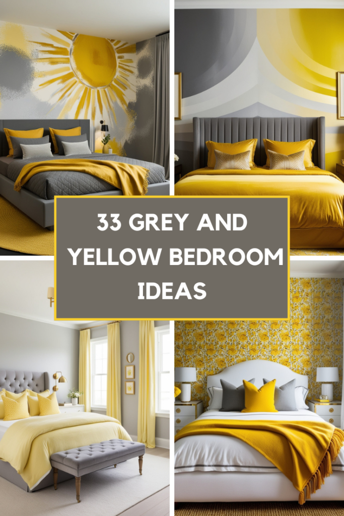 grey and yellow bedroom ideas