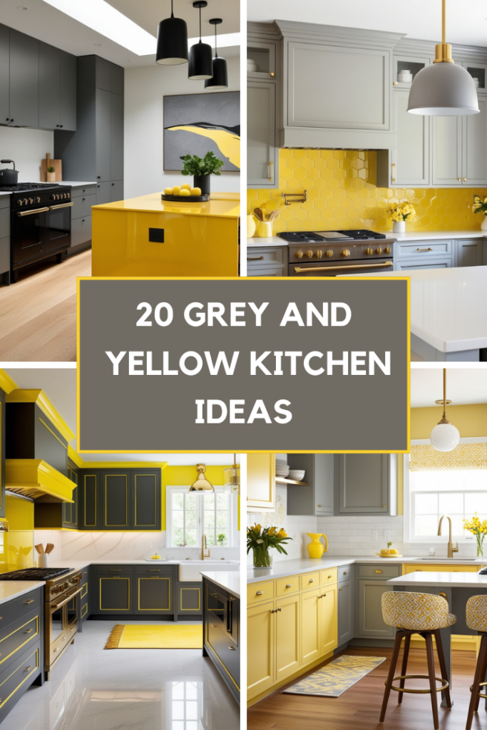 grey and yellow kitchen ideas