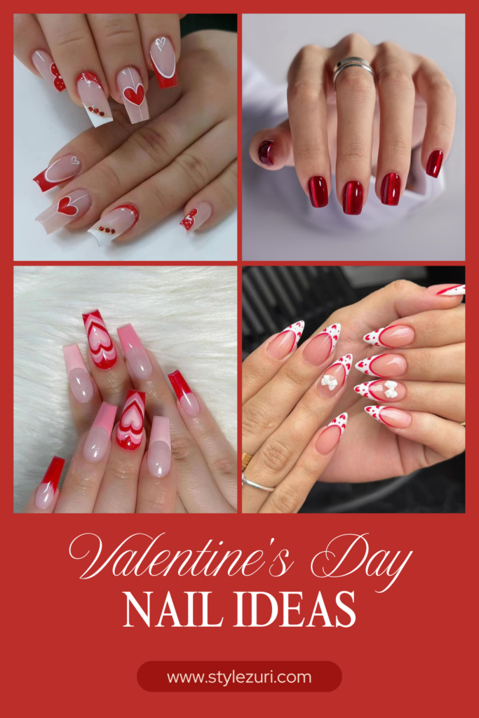 valentine's day press on nails