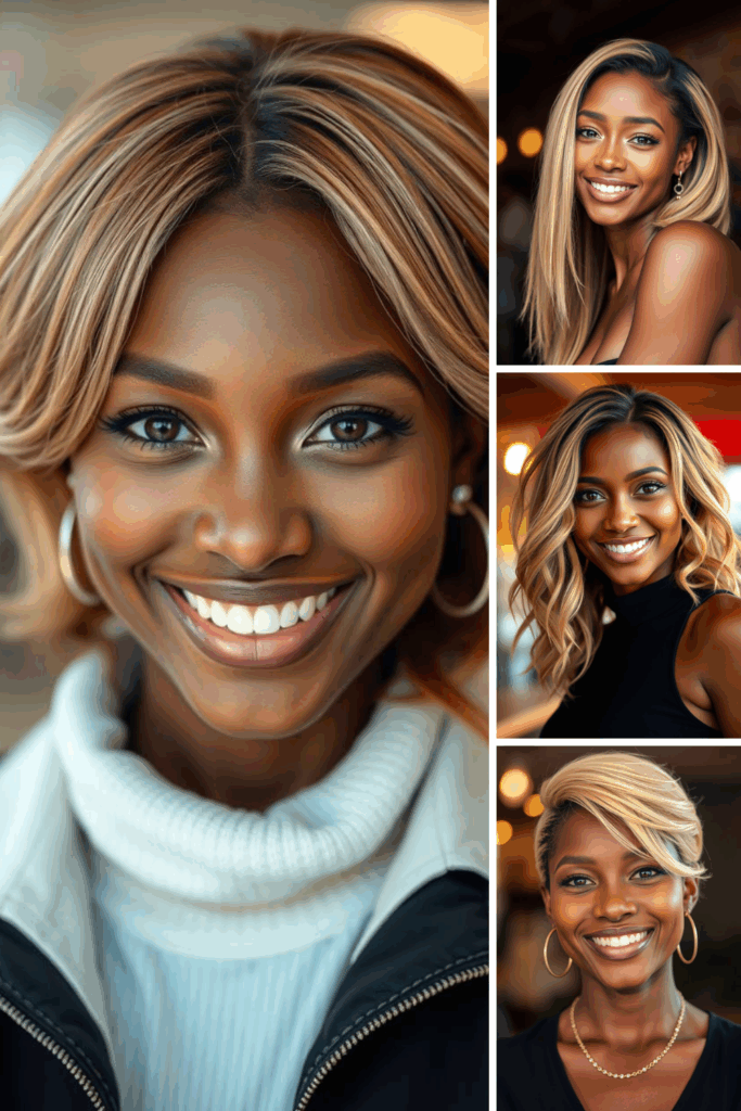 black women with sandy brown hair