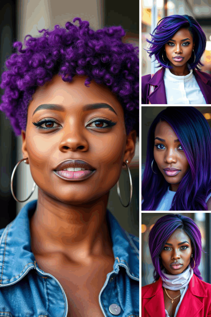 black women with violet hair