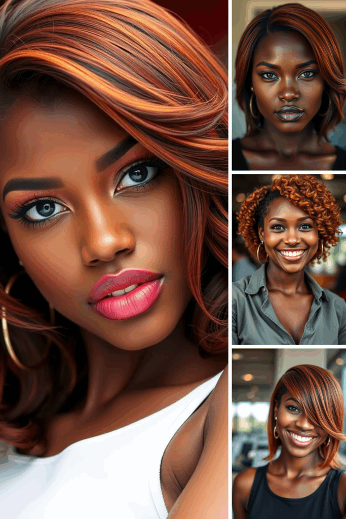 black women with auburn hair