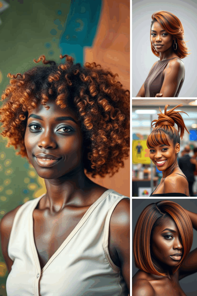 black women with cinnamon hair