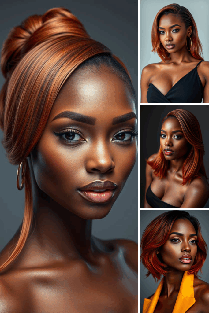 black women with mahogany hair